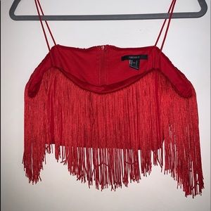 Fringed crop top